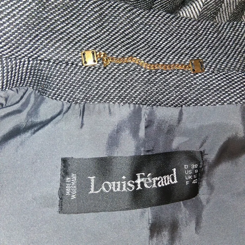 Louis Feraud Gray 2 Piece Jacket & Midi Skirt Set Size 8 - Picture 16 of 16